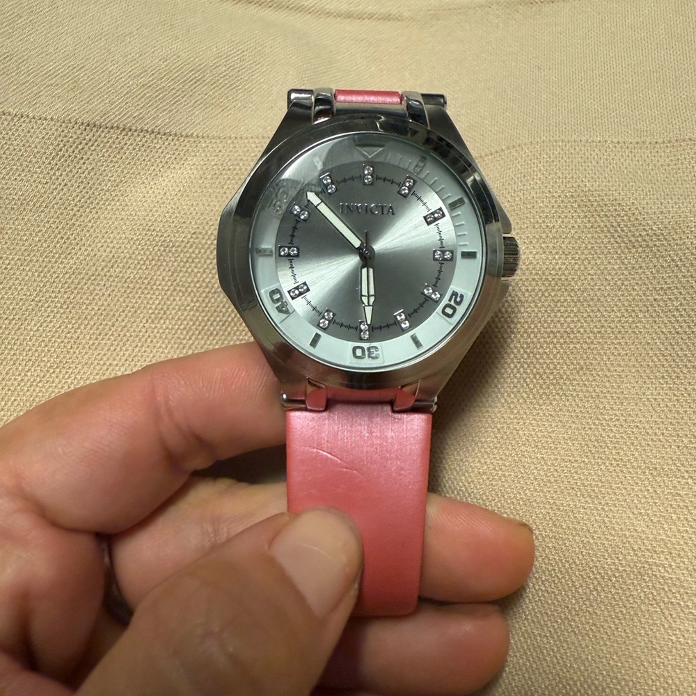 Invicta Wildflower Pink Leather band